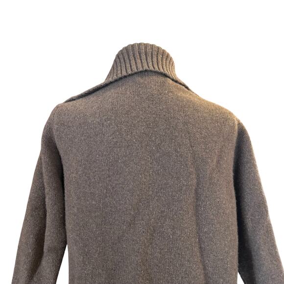 Vintage Brown Merino Wool Cardigan Womens Sz Medium Heritage Cabincore Academia - Picture 13 of 16